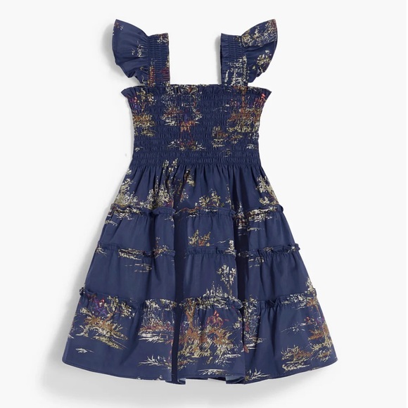 Hill House Other - Hill House Girls The Tiny Ellie Nap Dress in Navy Equestrian Toile Size 11/12Y
